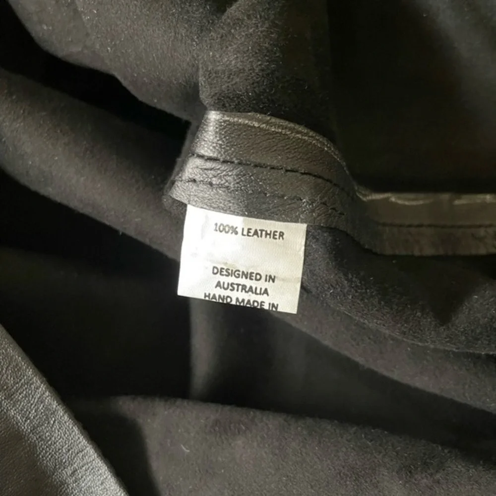 Shakuhachi leather Embroidered shift dress‎ Black Size medium